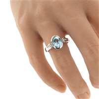 Anello Fanton Gioielli Donna ANELLI ACQUAMARINA in Oro bianco Acquamarina 1.60 Ct ANOR-23-52 - ANOR-23-52